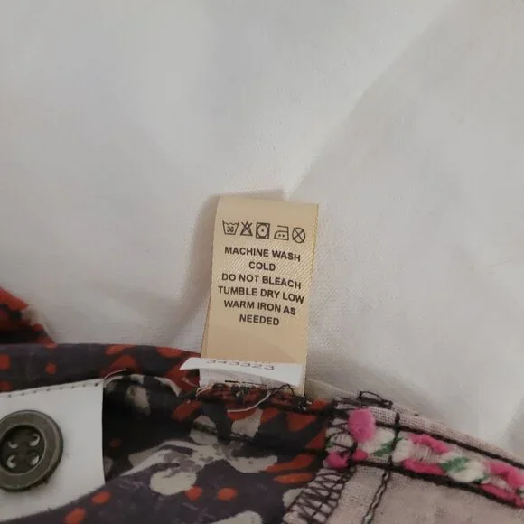 Patchwork BoHo Womens Pink Red Blue Territory Ahead Shirt Long Length Size M - Picture 13 of 15